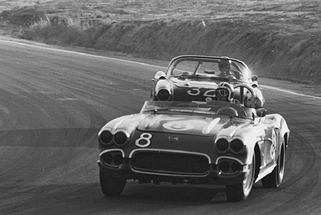 Dave MacDonald races the Carroll Shelby Cobra 260ci to its first ever win at Riverside International Raceway